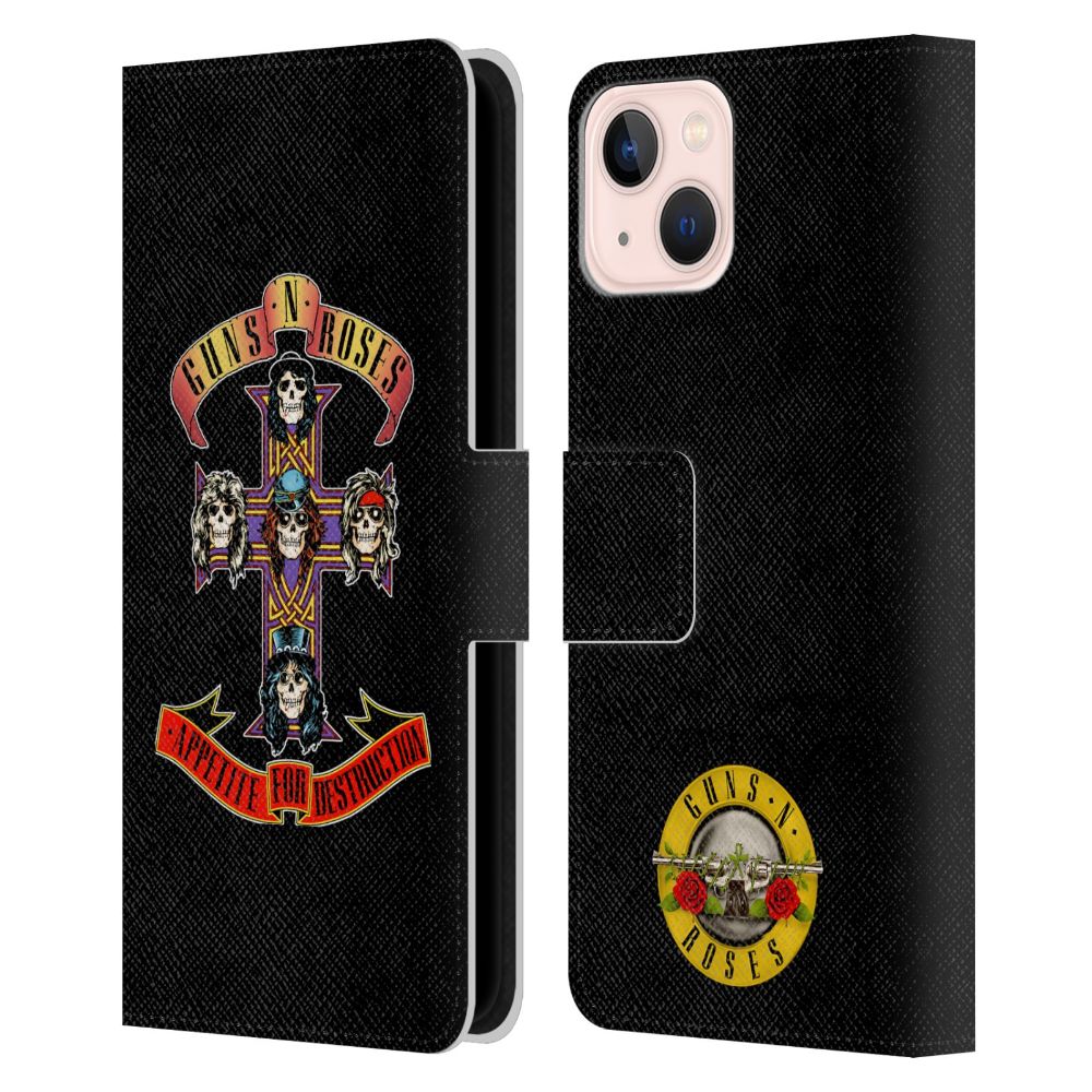 GUNS N ROSES ガンズアンドローゼズ (結成 40周年 ) - Appetite for Destruction レザー手帳型 / Apple iPhoneケース - PGS
